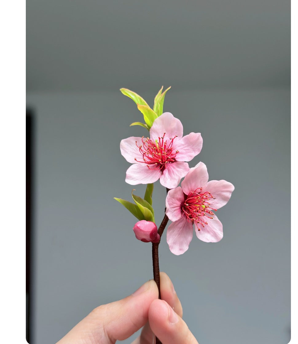 Peach Blossom Cold Porcelain Accessory