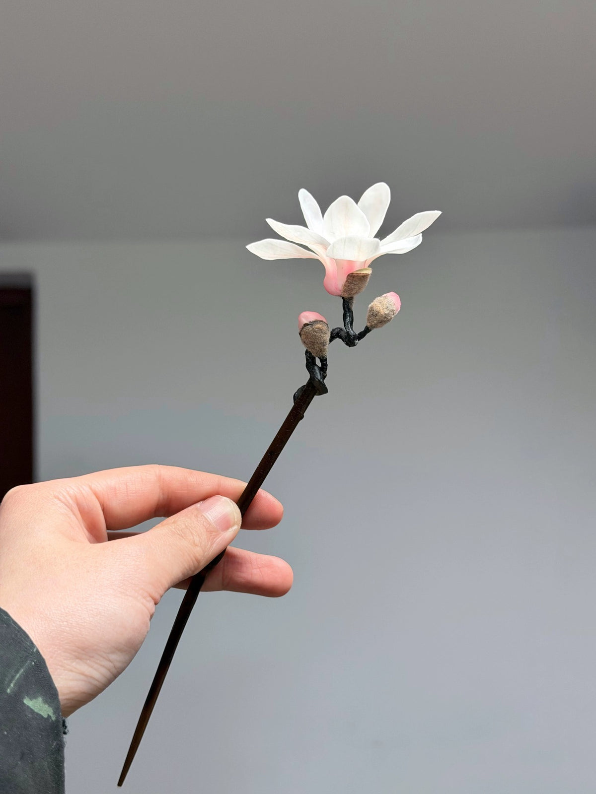 Magnolia Shadow Cold Porcelain Branch