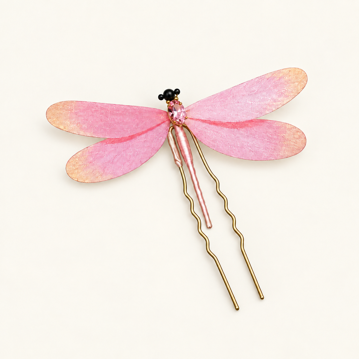 Blush Pink Dragonfly U Hairpin